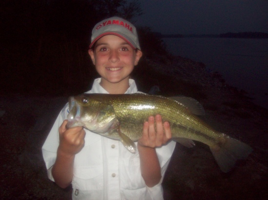 I am 11 yrs. old. I was fishing at Spring Creek in Cortland AL. I was using either a Booyah spinner bait  or a Yum crawfish, Green pumpkin. It was about a 6 to 6 1/2 pounder.