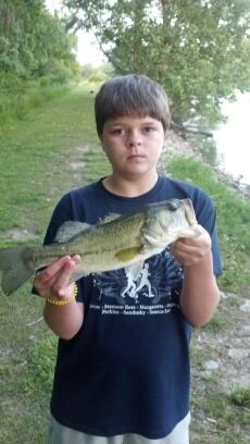 I caught this fish on a 5/8 Hula Popper. I caught it in Castalia,Ohio at a area called Resthaven throwing in front of a tree