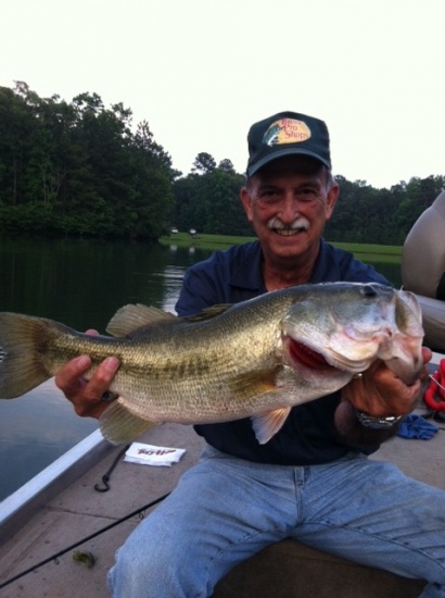 Hi Mr Dance, We watch your show every week and I would like to share two incredible June Saturday's with you and your audience.  My husband Mike, caught this 5.6oz large mouth around 5 oclock on Saturday June 8th. This was the second one of the day.    Ellen