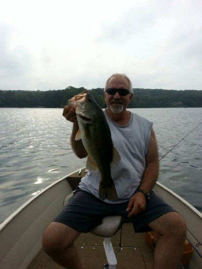 Caught this 5 lb 2 oz on Amos Lake in Preston Ct on a 6 inch wacky worm