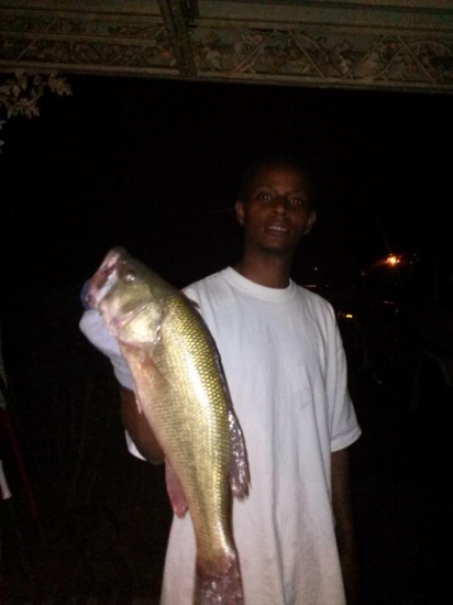 Large Mouth Bass caught in Old Hickory Lake in Tennesse.