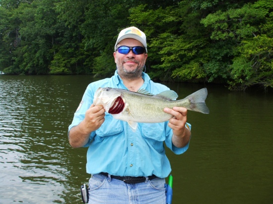 This 6lb 4oz Bass Was Caught At Higgins Lake NC Useing A Rapala DT10 Chartreuse Lime Shiner She Just Crushed This Lure Higgins Lake In NC Is A Great Place To Fish The Guy In The Photo Is Me Eddie Richards III