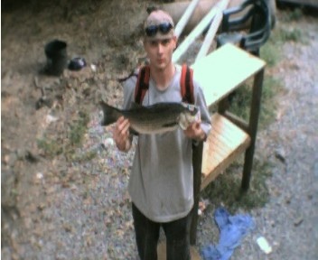 summer of 2002,nice little 4.3 pound bass.strip pit in du quion illinois..