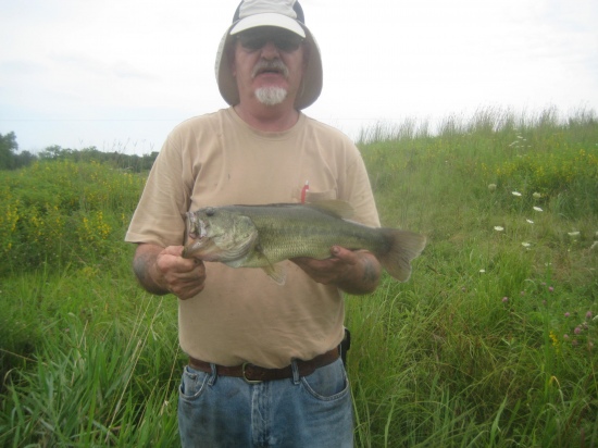 caught at bensicks hunting and fishing preserve. Used a green grass frog.