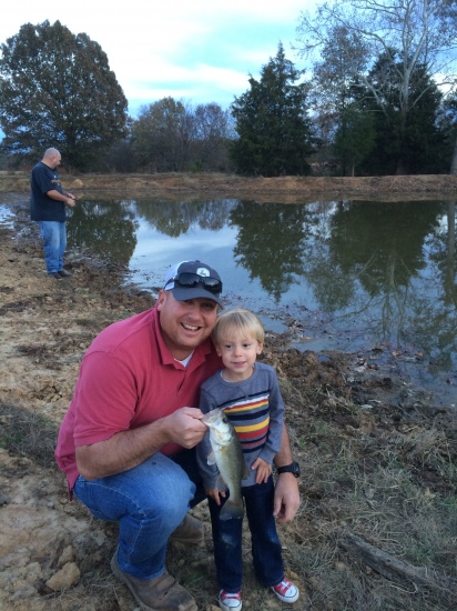 Anthony Federico (3) caught his first ever bass at a private pond. The young BASS Master gave it a kiss and released it.