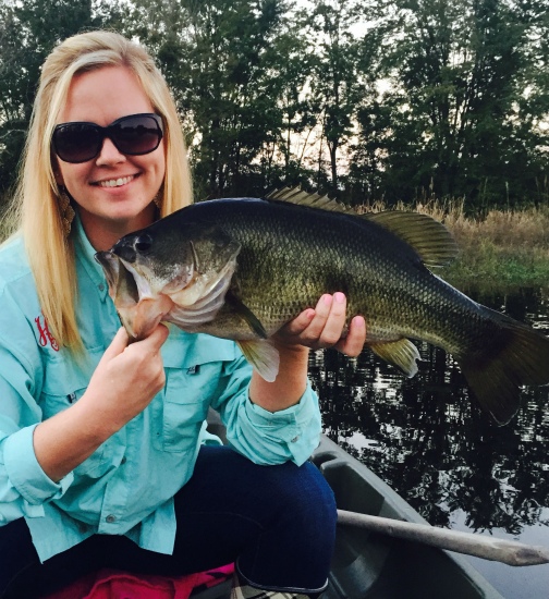 This girl loves to fish! Another Pondville Farm bass!