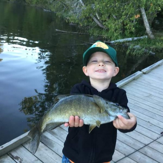 My 3 year old son Iver Hall caught his first bass, in Northern Maine he watches Bill Dance bloopers DVD just about everyday.