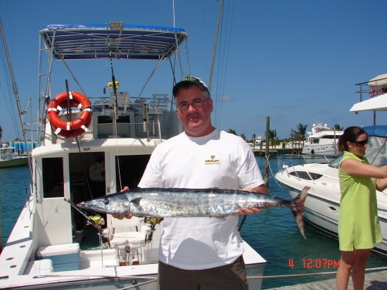 small wahoo caught on 03/04/2009 in Turks and Caicos Islands