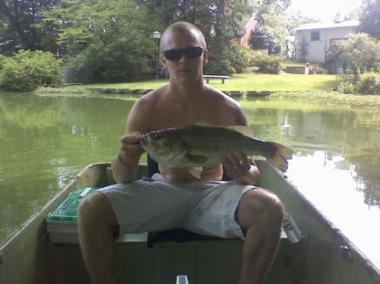 Right at 6 1/2 pounds. Private pond in Hampton Roads, VA. Caught on 5 inch green w/ flake senko.