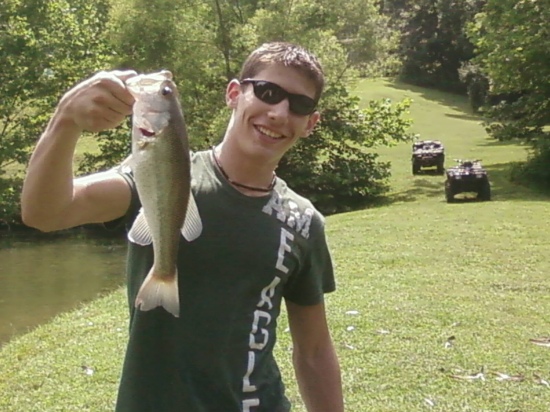 I caught this bass in Dalton, GA. At a backyard pond. Was using a frod chatter bait with my rino baitcasting rod and reel.