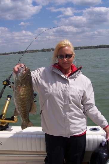 Tammy Brigadier Lake Erie Ohio Smallmouth May, 2009