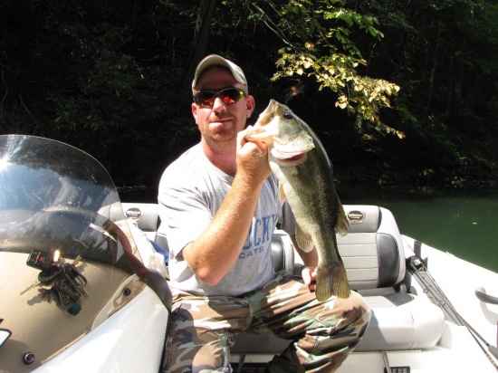 Caught on John Flannagan Lake in Va. Weighed 3lbs 6oz. Caught on a Texas rigged swamp crawler.