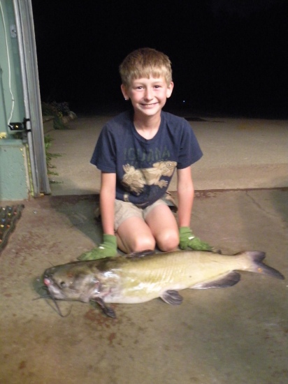 One of 3 big catfish caught by 9 yr old Austin Stemen from Sturgis, MI.