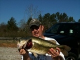 7.75 lbs. caught in Middleton, Tennessee on a Black veined 8