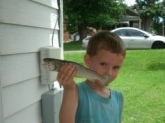 jakob cline 5 yrs old has his first rainbow trout