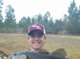 Jacob caught this 13lb. In St. Mary GA on a plastic worm using his new Quantum rod and reel.