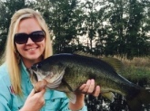 This girl loves to fish! Another Pondville Farm bass!
