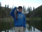 I caught this rainbow trout in Red River NM at the Tall Pine Lodge in Red River.