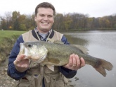 I caught this big mouth bass while on Lake Ross It weighed 14lbs  It was taken on November 19, 2009