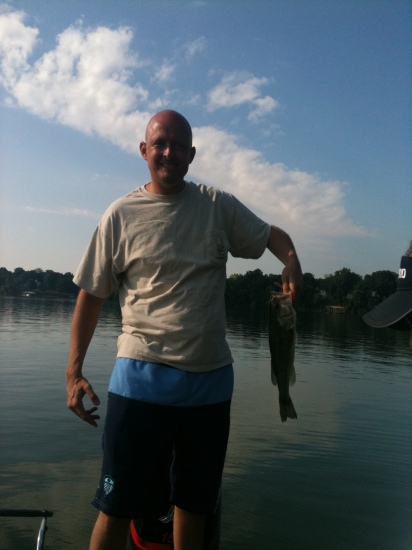 Mark Blaze sporting a 2 pound largemoutn caught on Old Hickory Lake, July 6.