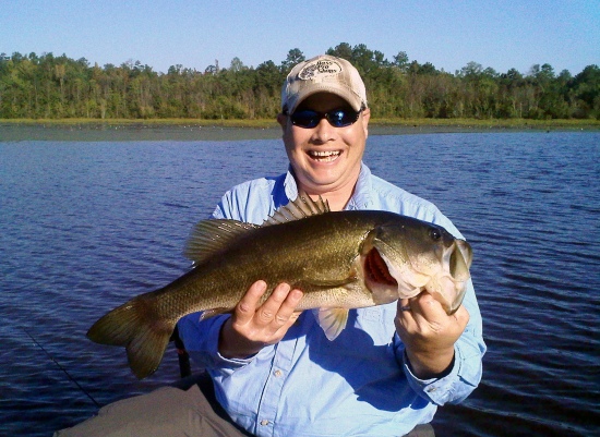 Ben Kitchens caught an 8 1/2 lb 24 inch long Big Mouth Bass in a private pond in Twiggs County Georgia....