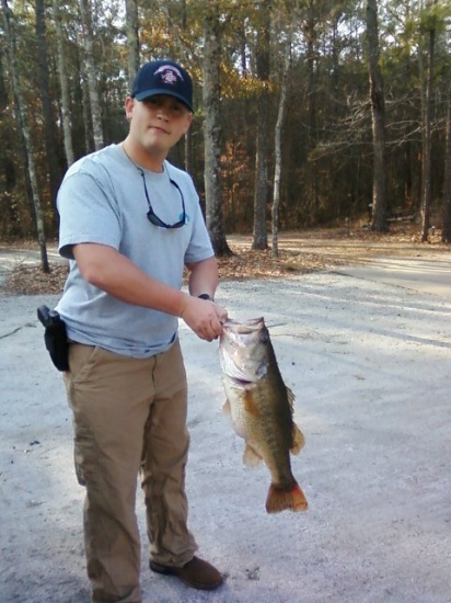 Senoia Ga 30276 this fish was just at 8lb this fish was taken with pumpkinseed lizard as big as they come dipped in the gulp fish food fluid. this is my biggest bass i have caught to date but i released him so someone else can enjoy this feeling also. Thanks so much !!!! Will Ragan Coweta County Fire Department