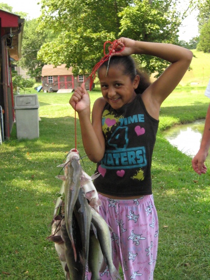 We had so much fun, caught 11 catfish and they all equaled up to 14 lbs in Gallatin, Tn