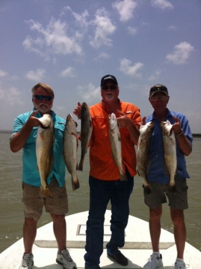 A very nice mix of trout and redfish caught near Rockport Tx. Redfish was 28