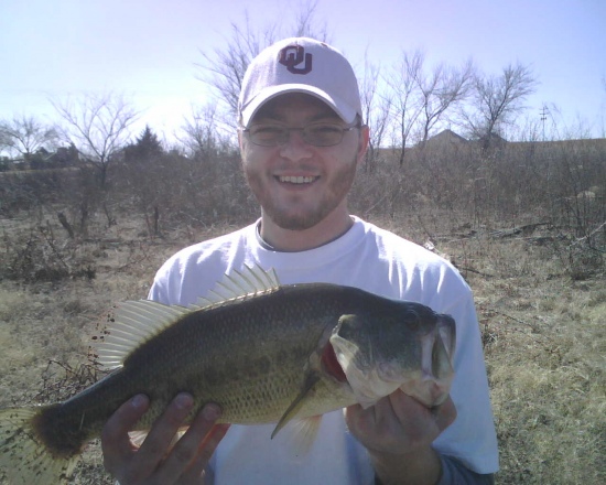 Farm pond Oklahoma it weighed 5 pounds caught off frog in early February