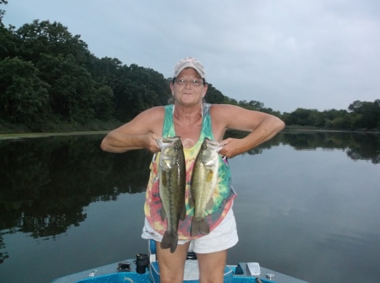 These bass were caught in a local county lake that is only 12 acres. This is my Boss Lady Shelley she caught this 3.5 and 2.5 on a 5