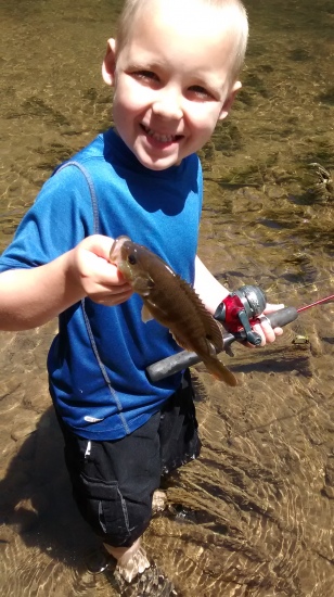 Caleb's first fish of the season