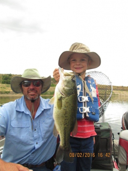 My boy Ethan Cade at the age of 5 is quite the little fisherman . He's always in competition with his brother and myself to see who catches the most and he gives us a run . This boy has been on the water since he was 2wks old and loves every moment .