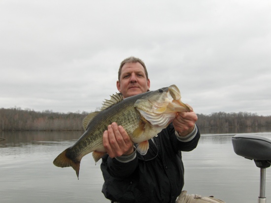 March 15, 2009 at private lake community near Jackson, TN. 8 lb. 6 oz. - biggest bass I ever caught!
