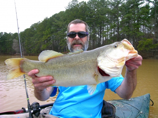 Joey Williams caught this 27-inch bass with a spinner bait from a private north Georgia lake.