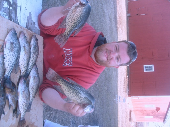 in a from pond it was fun 13inc crappie 1.5 bonds