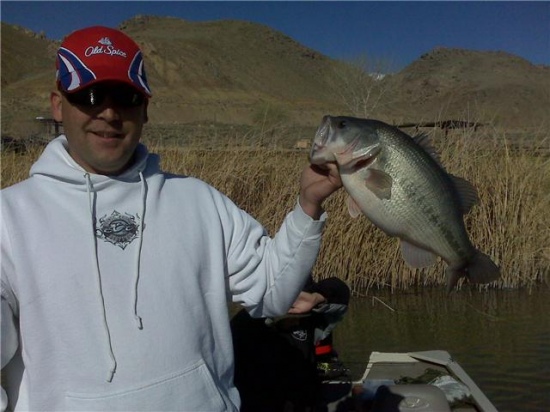Caught this 8.8 lbs bass at Diaz lake in Lone Pine CA two weeks ago.I found my new favorite hole for early fishing.