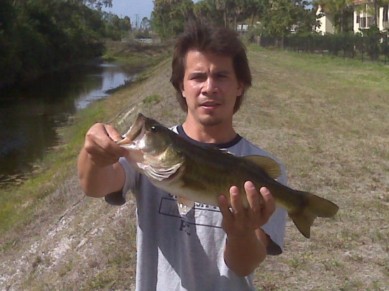 2 lbs. largemouth. Average catch throughout the South Florida waterways. Thanks to my Quantum Bill Dance edition bait caster and zoom super fluke.