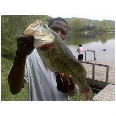 Lake Lingoanre in New market Maryland it was six pounds and i used a blue gill to catch him when was beside the bank