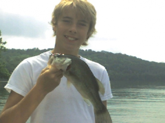 Kaleb McCord caught this 1 1/2 largemouth bass on Aug 12th, 2009 on Old Hickory Lake using a Black Jig with a black crawfish trailer.