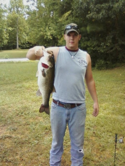 Lake on my land.Caught it on Zoom White Trick Worm. 12lbs 7oz