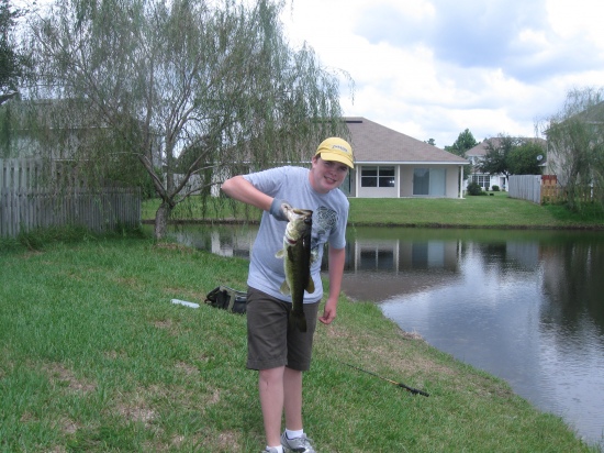 my dad and i went fishing and i caught this beauty i love to fish it was about 7 pounds and i caught it in my hood