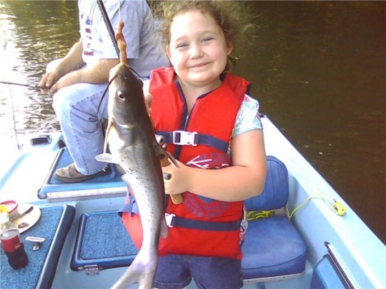 Aubrey's first fish. Caught on the Flint river in Southwest Georgia. Daddy's #1 fishing buddy!!!