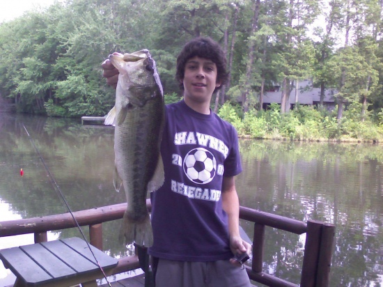 Caught this 5 pounder in the little town of Medford Lakes, NJ. The monster was caught and released during the summer with a black worm.