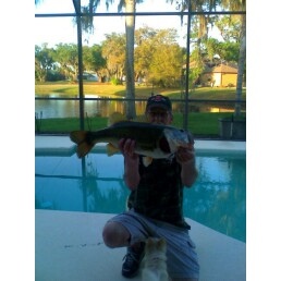 8.5lbs Old Charlie caught out of backyard pond in Kissimmee Fla by Dave Gamble