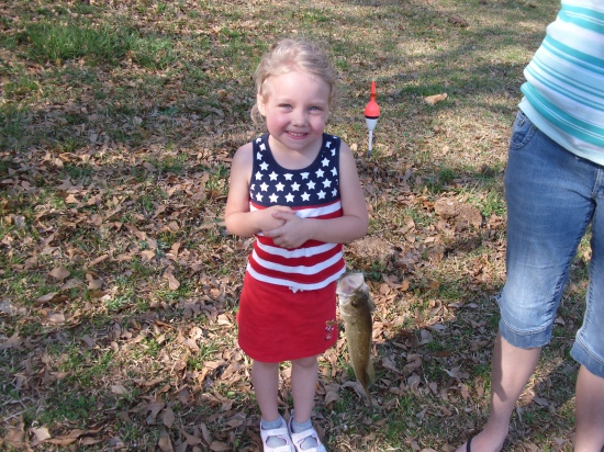 Makayla Brown Landed This 1/2 A Pound Bass At A Private Pond