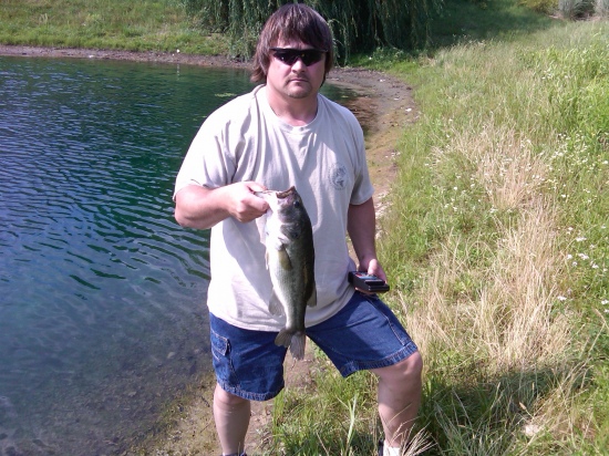 This nice 2lb. 7oz. Bass took my shiner in a drainage ditch in Ferndale Md. on June 19th 2010. Always practice catch & release so you can catch them when they get bigger.