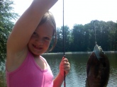 Emily Crohn 8 years old Blue Gill Mooresville Indiana Private Pond!