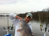 68lb Catfish caught while on the 2nd trip on my new boat. Caught in the James River in Richmond, VA city limits!