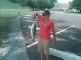 July 15, 2011 Enid Lake Enid, Mississippi ROBERT WALTERS  age 12   5lb Large Mouth Bass Cant believe we threw him back !
