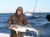 I caught this beautiful 40 pound Rock fish at Virginia Beach in jan 2009.